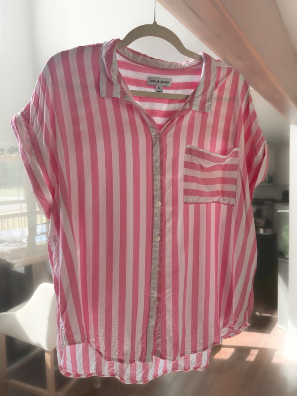 Pink Stripe Button-Down Shirt